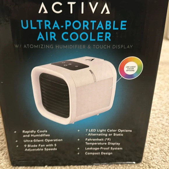 Activa Other - NIB Activa Ultra Portable Air Cooler W/Atomizing Humidifier & Touch Display